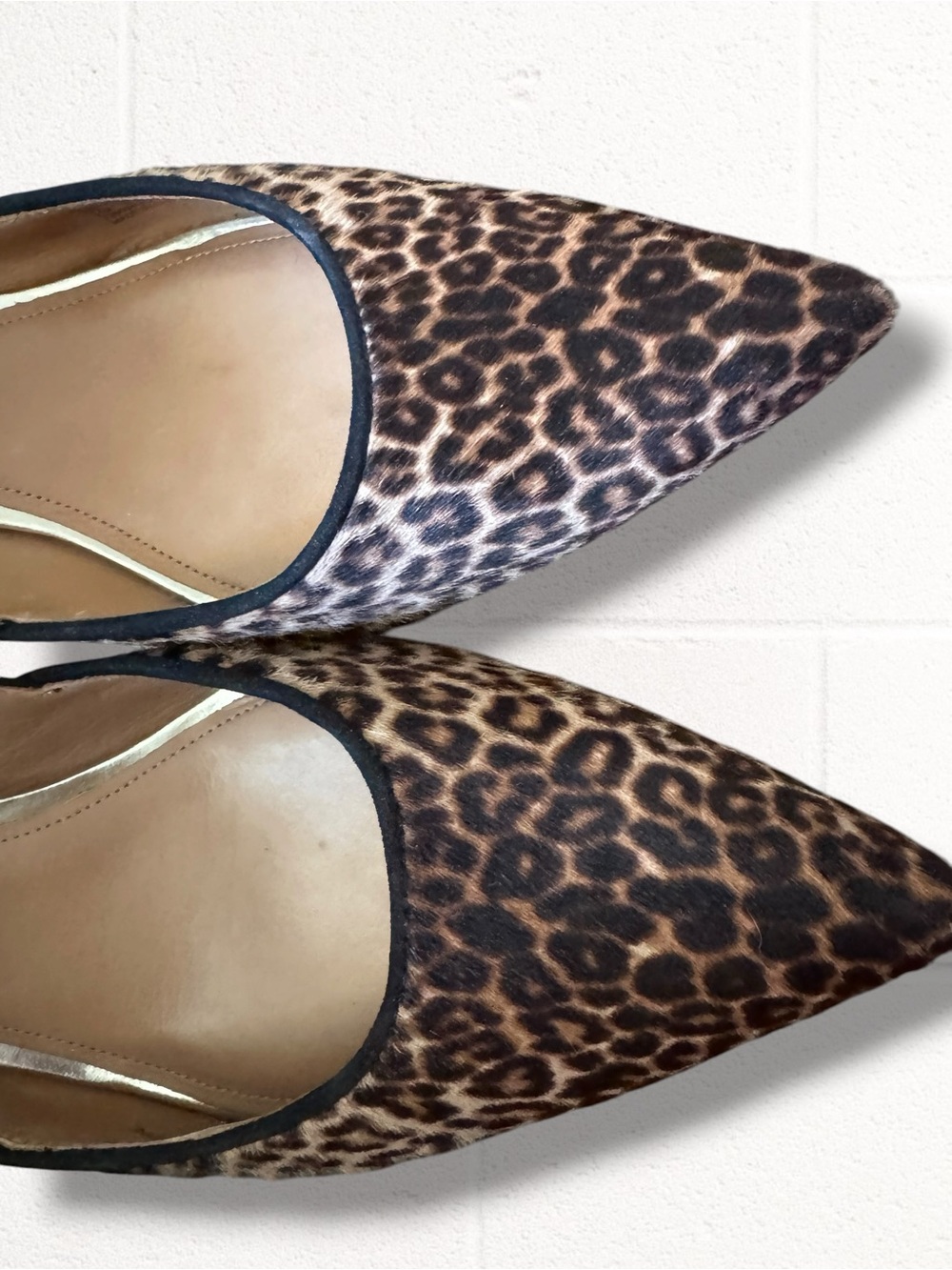 Coach Pony Hair Leopard Print Pointed-Toe Kitten Heels with Black Suede, 11 - Picture 2 of 5